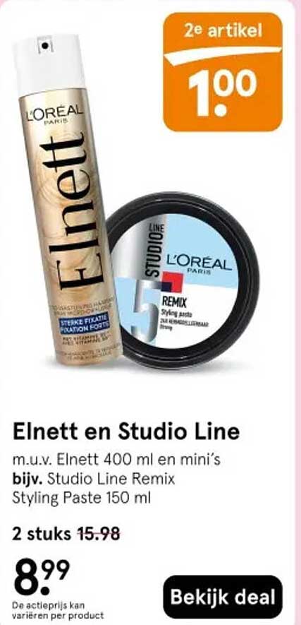 Elnett en Studio Line 2e artikel 1,00
