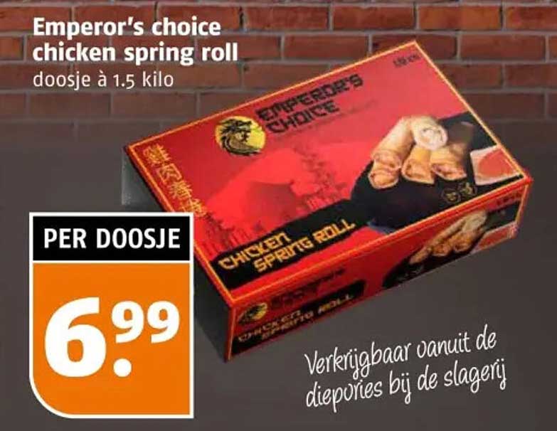 Emperor's choice chicken spring roll doosje à 1.5 kilo