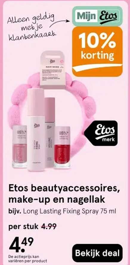 Etos beautyaccessoires, make-up en nagellak