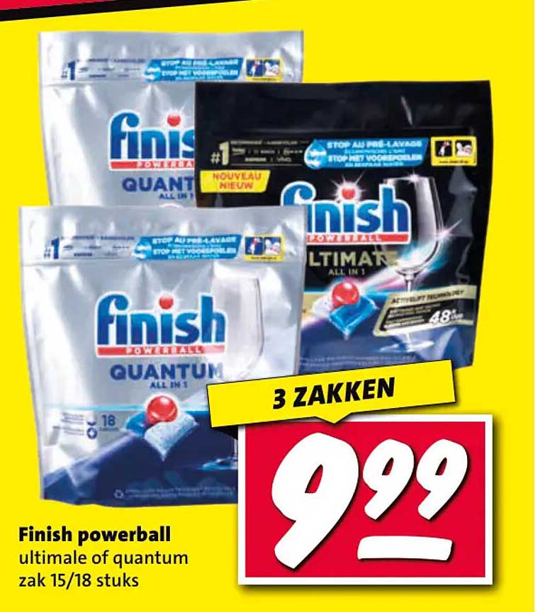 Finish powerball ultimate of quantum zak 15/18 stuks 3 ZAKKEN