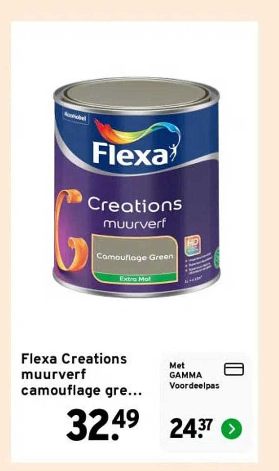 Flexa Creations muurverf camouflage gre...