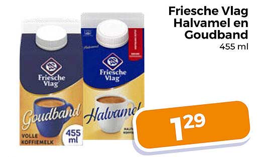 Friesche Vlag Halvamel en Goudband 455 ml