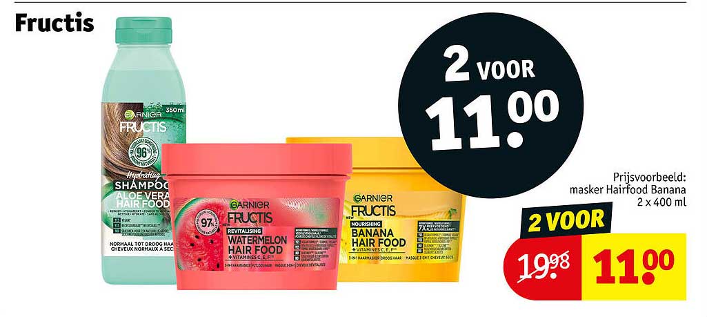 Fructis 2 voor 11.00