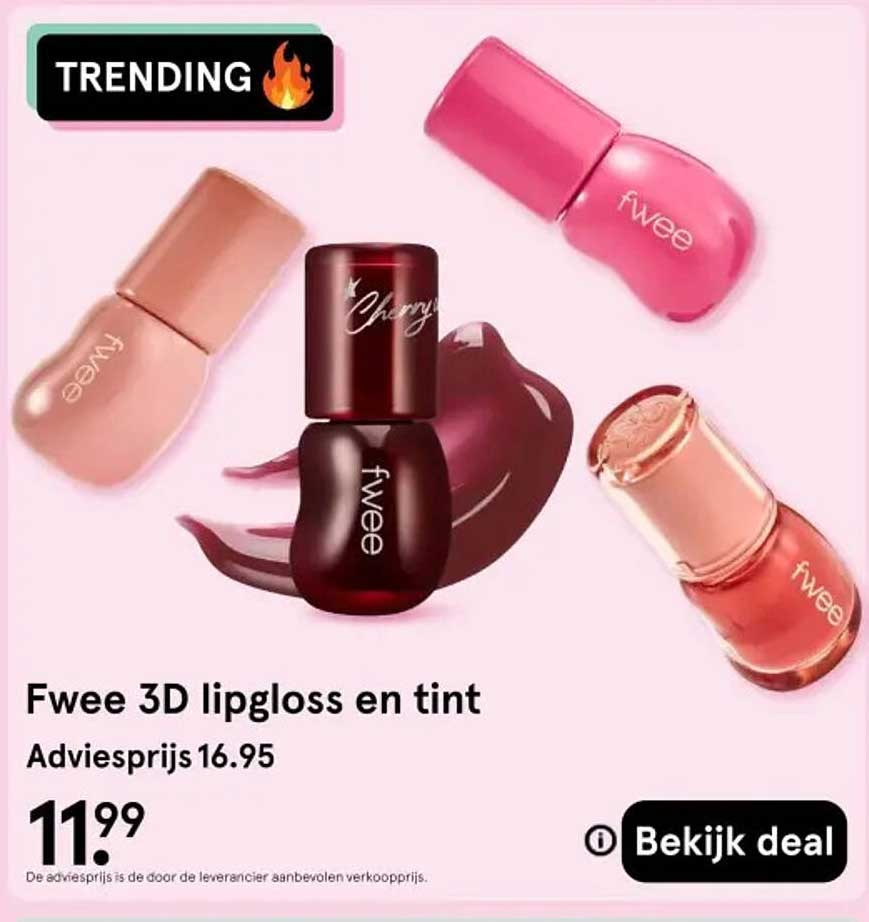 Fwee 3D lipgloss en tint
