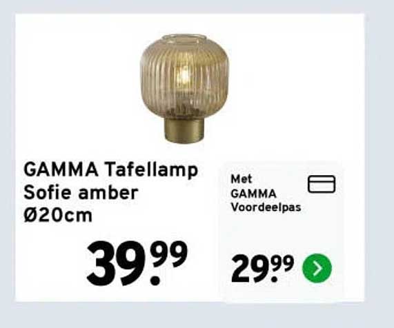 GAMMA Tafellamp Sofie amber Ø20cm