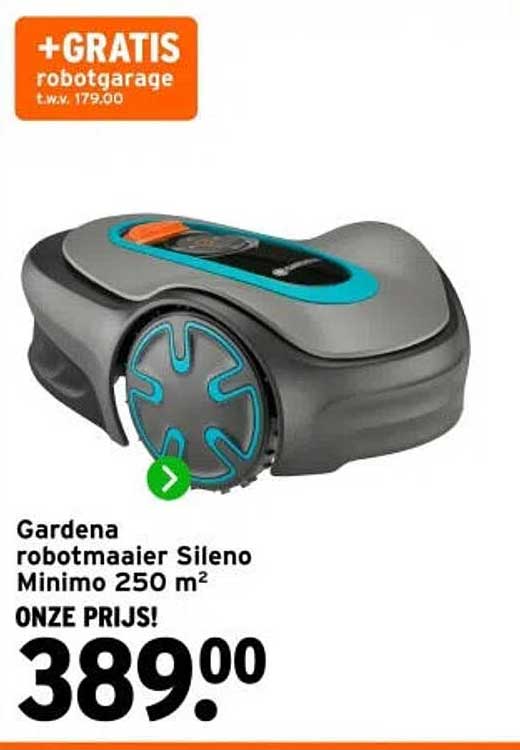 Gardena robotmaaier Sileno Minimo 250 m² +GRATIS robotgarage