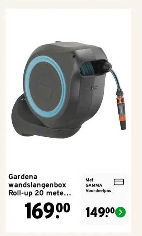 Gardena wandslangenbox Roll-up 20 mete...