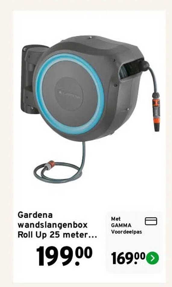 Gardena wandslangenbox Roll Up 25 meter...