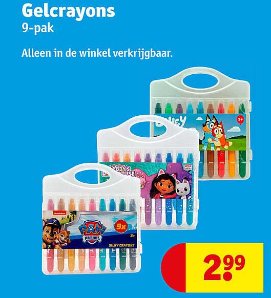 Gelcrayons 9-pak