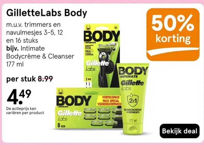 GilletteLabs Body 50% korting