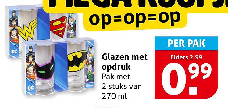 Glazen met opdruk
