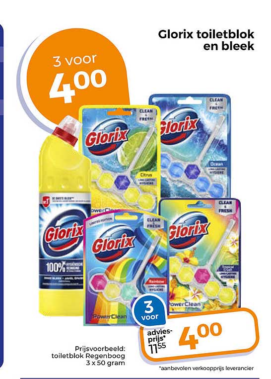 Glorix toiletblok en bleek