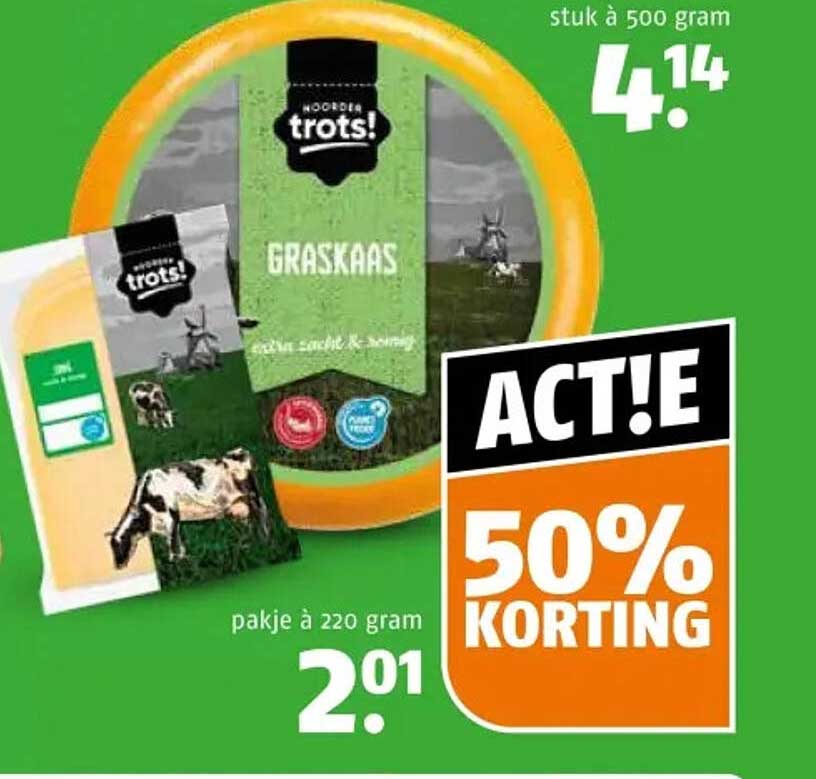 Graskaas 50% korting
