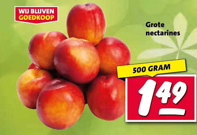 Grote nectarines 500 GRAM