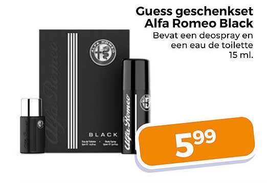 Guess geschenkset Alfa Romeo Black