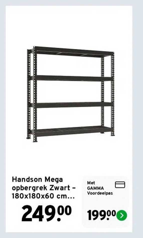 Handson Mega opbergrek Zwart - 180x180x60 cm...