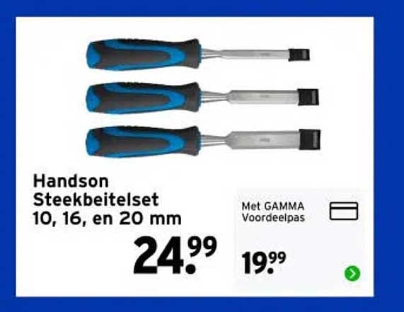Handson Steekbeitelset 10, 16, en 20 mm