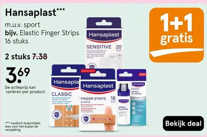 Hansaplast*** 1+1 gratis
