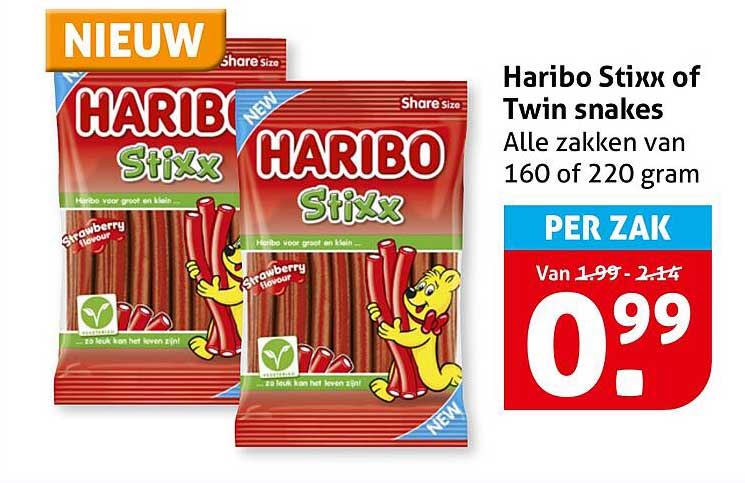 Haribo Stixx of Twin snakes