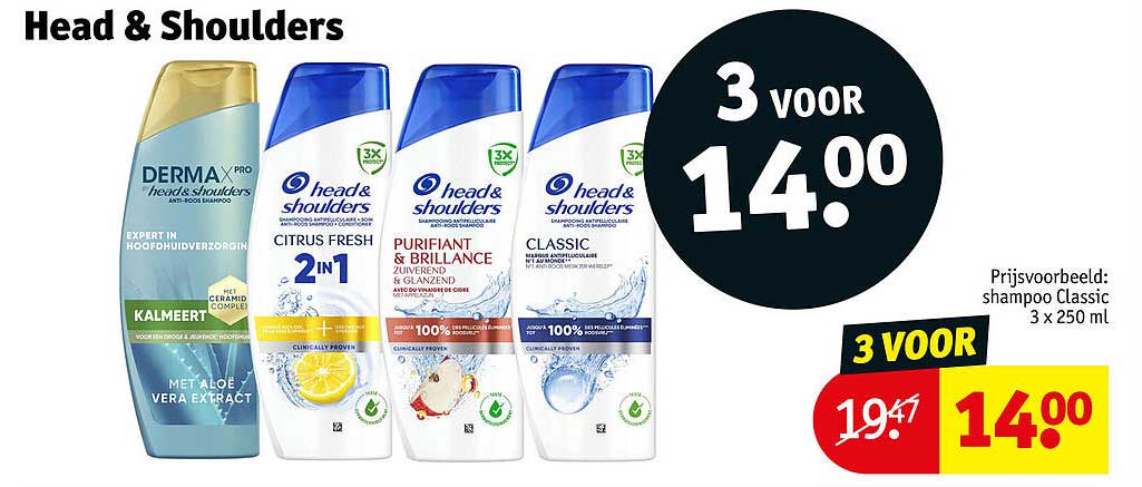 Head & Shoulders 3 voor 14.00