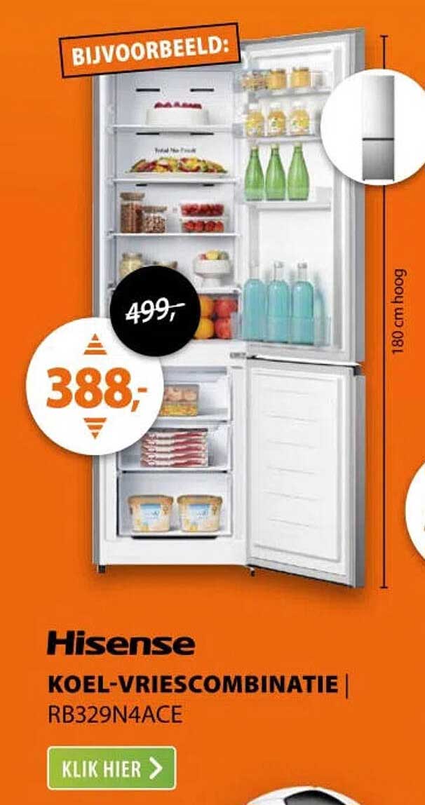 Hisense koel-vriescombinatie RB329N4ACE