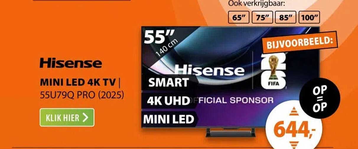 Hisense MINI LED 4K TV | 55U79Q PRO (2025)