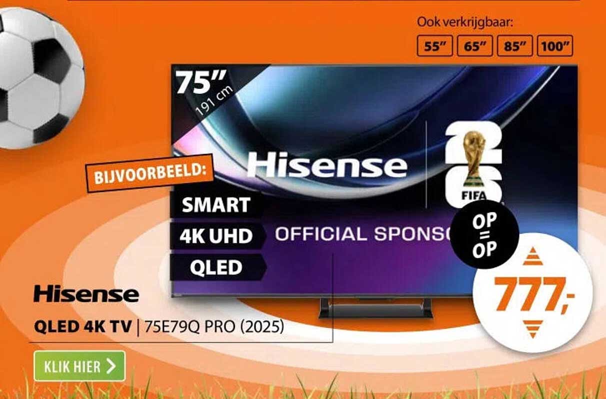 Hisense QLED 4K TV 75E79Q PRO (2025)