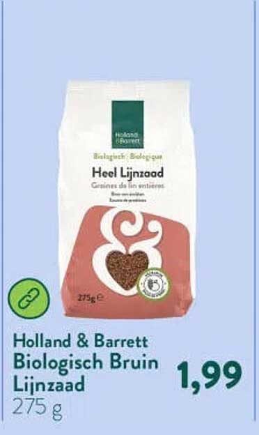Holland & Barrett Biologisch Bruin Lijnzaad 275 g