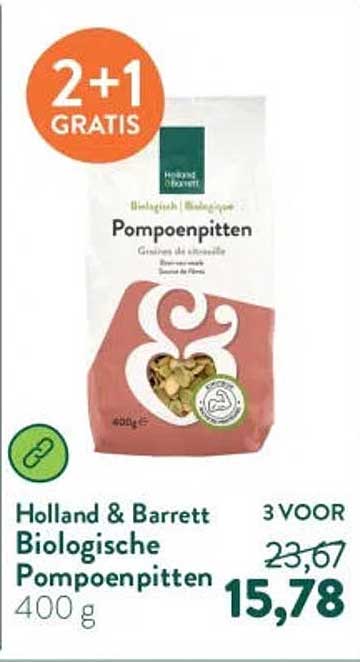 Holland & Barrett Biologische Pompoenpitten 400 g 2+1 GRATIS
