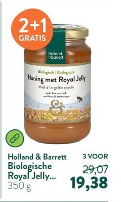 Holland & Barrett Biologische Royal Jelly... 2+1 gratis