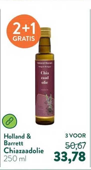 Holland & Barrett Chiazaadolie 250 ml 2+1 GRATIS
