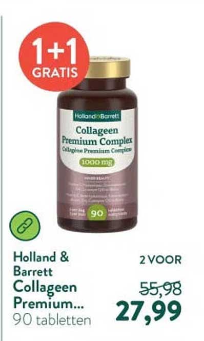 Holland & Barrett Collageen Premium... 90 tabletten 1+1 gratis