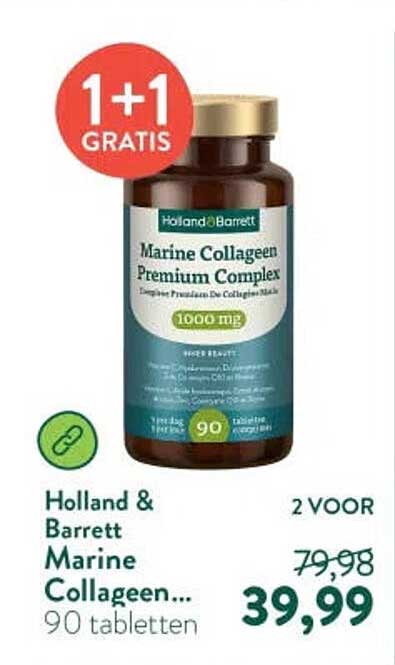 Holland & Barrett Marine Collageen... 90 tabletten 1+1 GRATIS