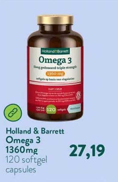 Holland & Barrett Omega 3 1360mg 120 softgel capsules