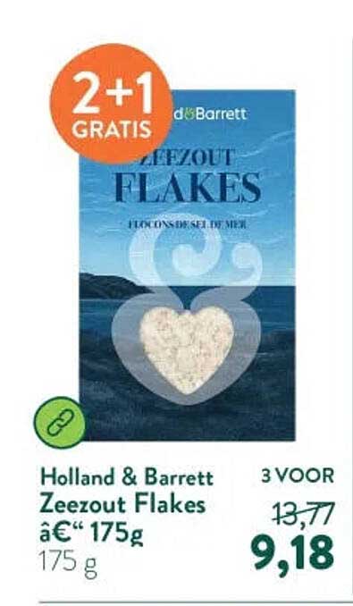 Holland & Barrett Zeezout Flakes 175g 2+1 GRATIS