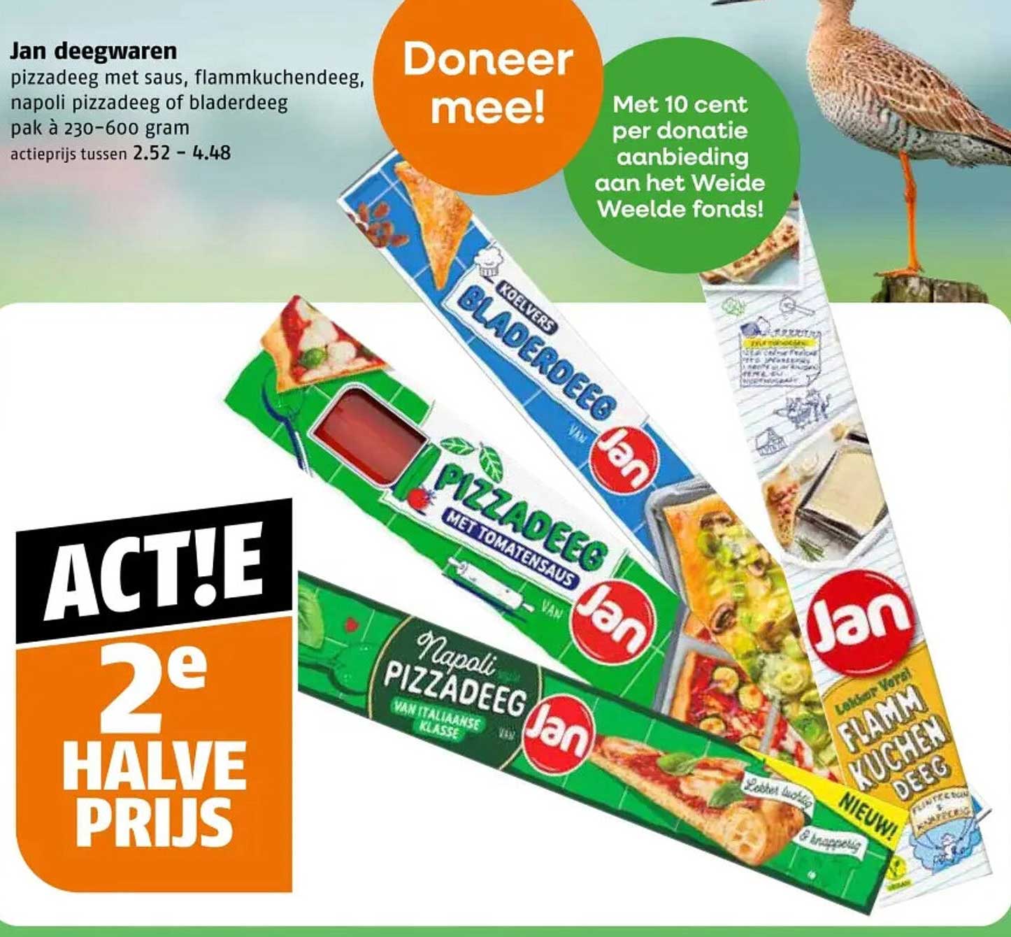 Jan deegwaren 2e halve prijs