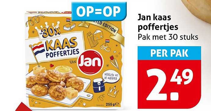 Jan kaas poffertjes Pak met 30 stuks