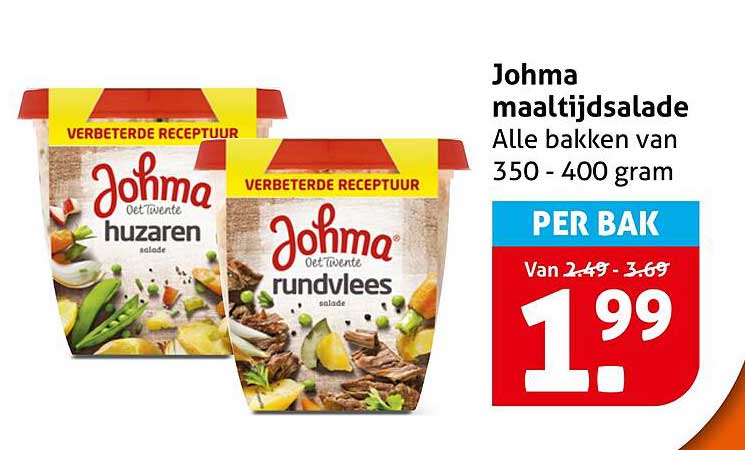 Johma maaltijdsalade Alle bakken van 350 - 400 gram PER BAK