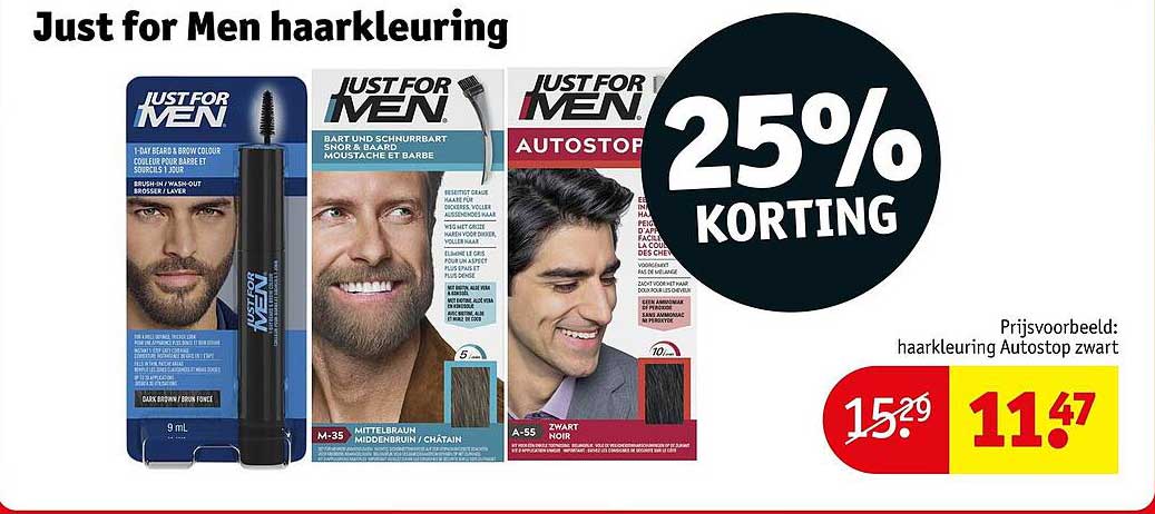 Just for Men haarkleuring 25% korting