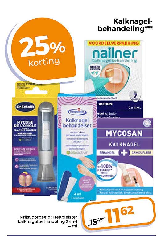 Kalknagelbehandeling*** 25% korting