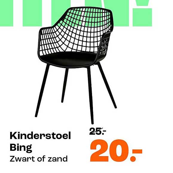 Kinderstoel Bing Zwart of zand