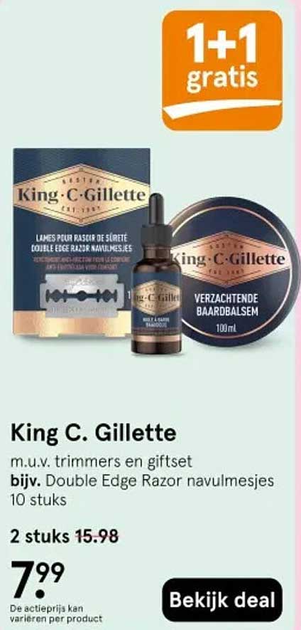King C. Gillette 1+1 gratis