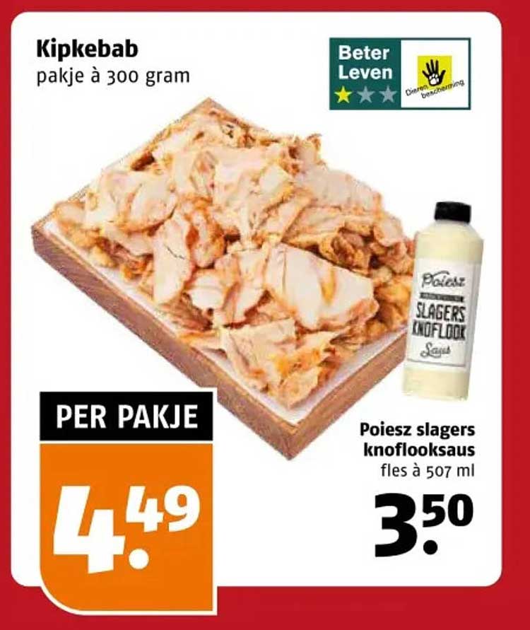 Kipkebab pakje à 300 gram