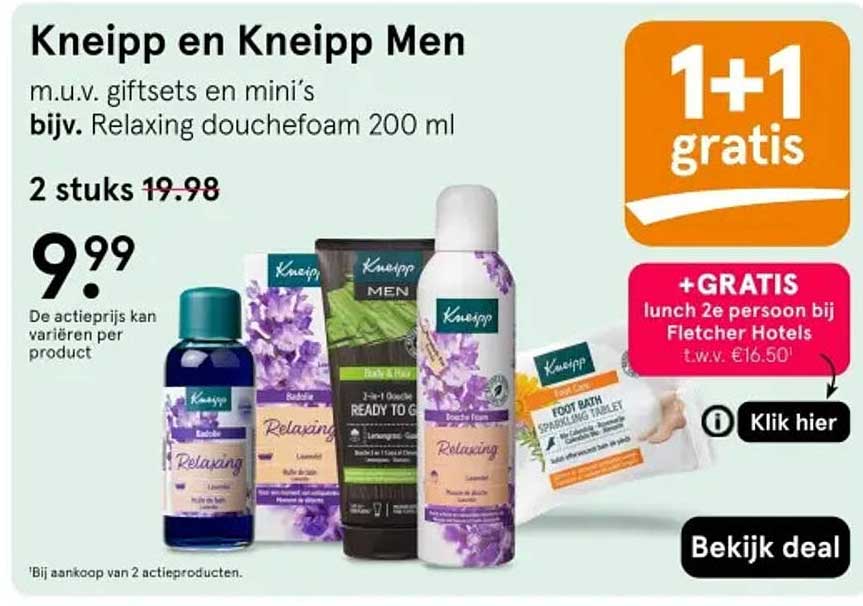 Kneipp en Kneipp Men 1+1 gratis