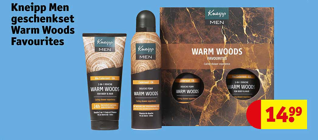 Kneipp Men geschenkset Warm Woods Favourites
