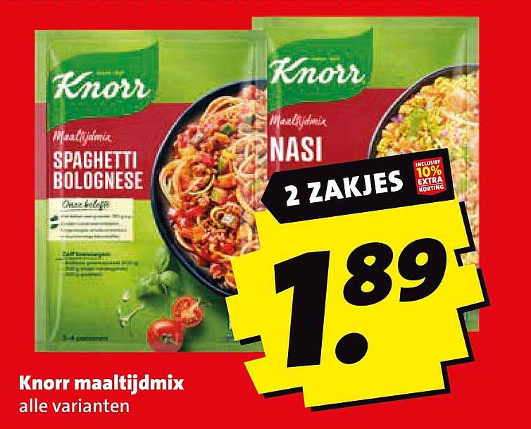 Knorr maaltijmix alle varianten 2 ZAKJES