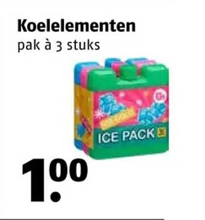 Koelelementen pak à 3 stuks