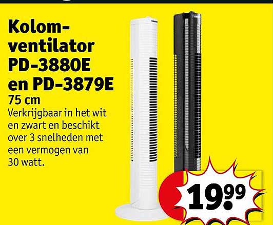 Kolom-ventilator PD-3880E en PD-3879E 75 cm