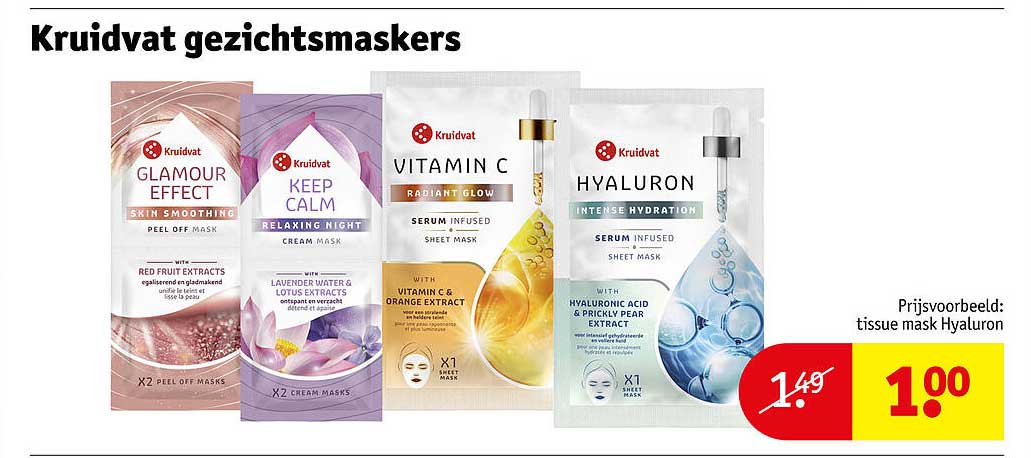 Kruidvat gezichtsmaskers