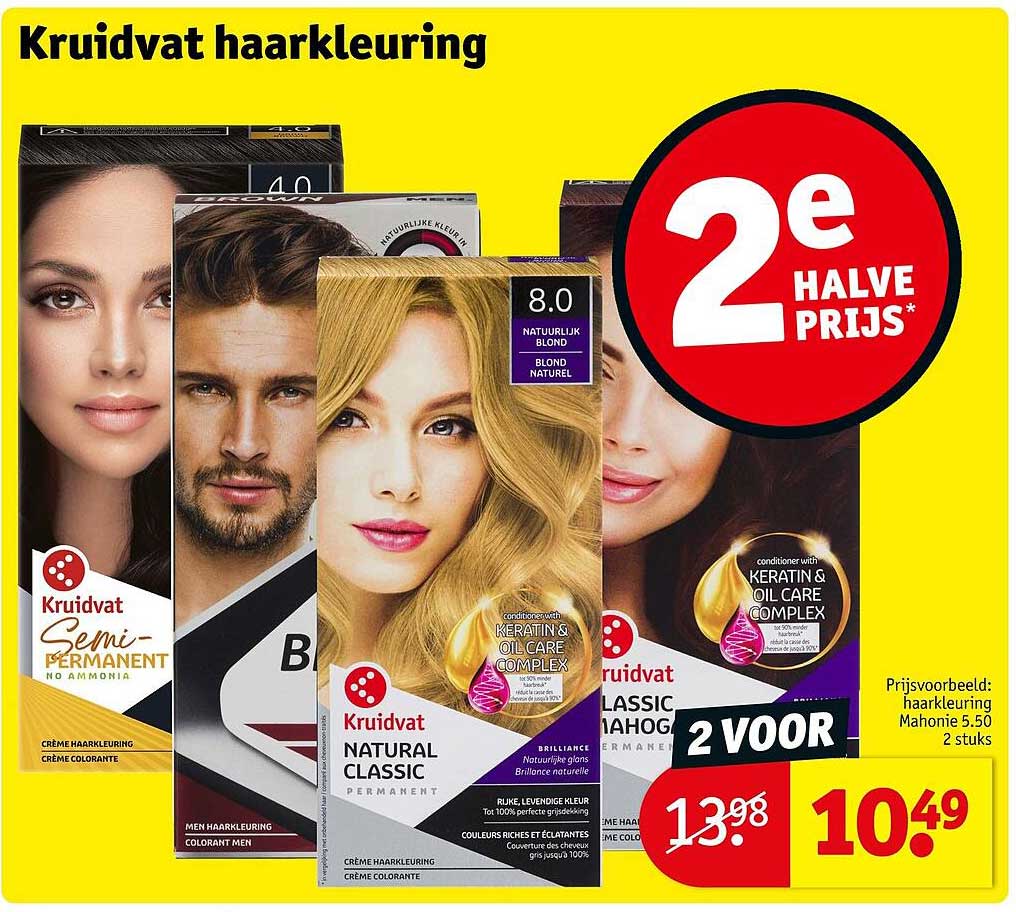 Kruidvat haarkleuring 2e halve prijs
